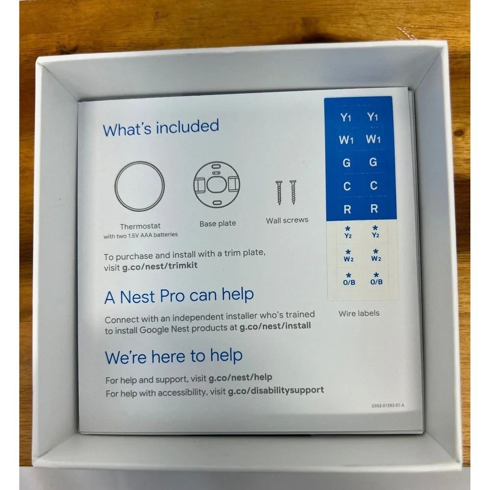 Google Nest Thermostat Smart Programmable G4CVZ Charcoal Gray New Open Box